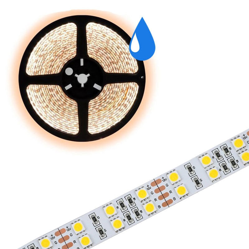 5 meter warm wit led strip - Dubbele rij - 120Leds/m - waterproof - IP67 5 meter warm wit led strip - Dubbele rij - 120Leds/m - waterproof - IP67